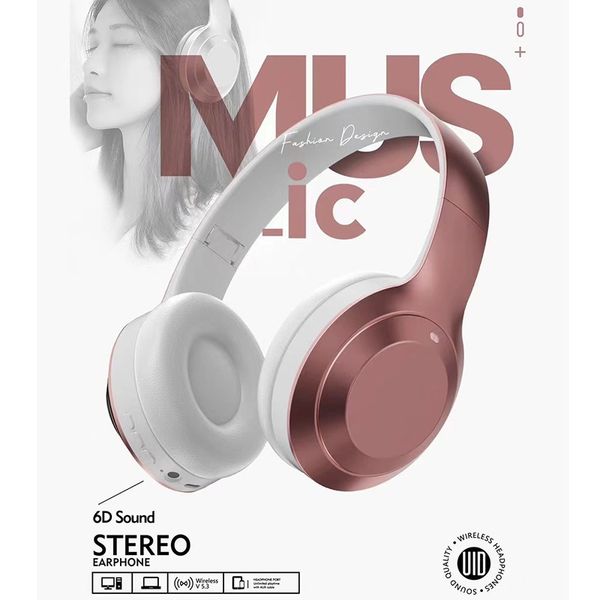 New Head-mounted Bluetooth Headset Wireless Headphones High-end Quality Heavy Bass Stereo Game Low Latency