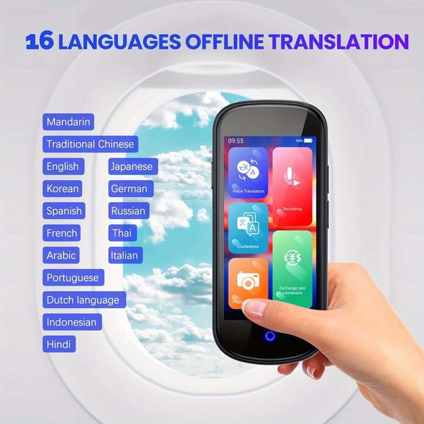 Language Translator Device, Portable Real-Time Voice In 137 Different Languages And Accents, Support Instant Offline/Wifi/Hotspot, Accuracy Image Interpreter