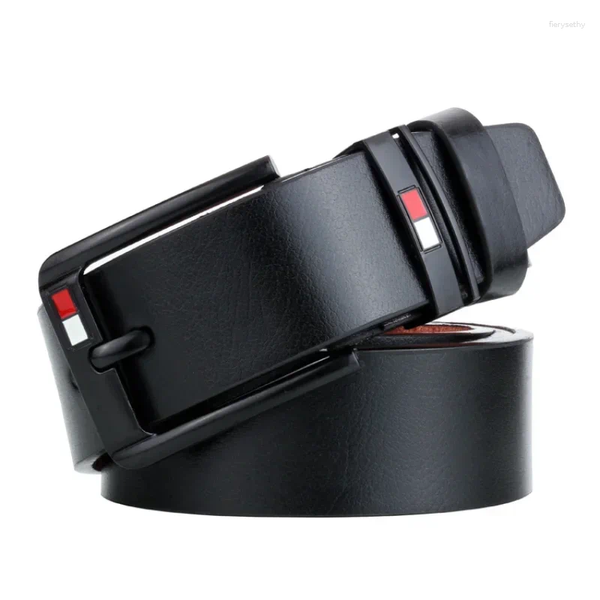 Belts 2025 Men's Leisure Belt Luxury Designer Brand PU Leather Waist Straps Pin Buckle Fancy Vintage For Jeans Pants Waistband