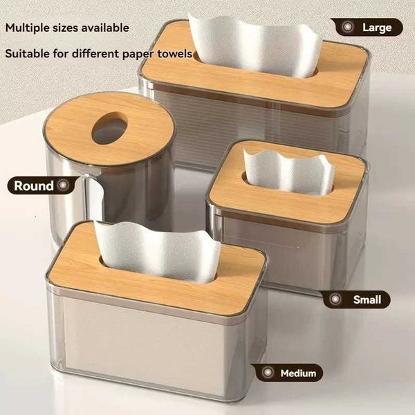 Luxury Luxury Clear Tissue Box for Living Room Bedroom Office Dining Table Storage Organizer Y251117