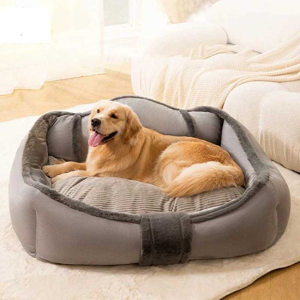 Big Dog Bed Dog Sofa Removable Washable Kennel Pet Large Sofa Plus Velvet Thick Deep Sleep Cushion Super Soft Mat For Dog PetM251117