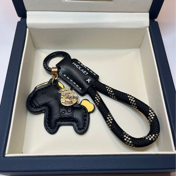 2026 New New Get Rich Quickly Cowhide Creative Exquisite Simple Couple Gift Cute Bag Pendant Car Keychain Toy Toy