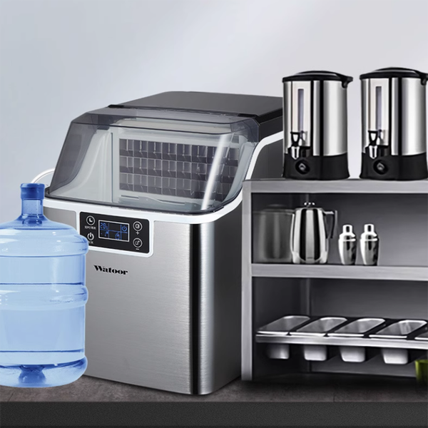 DHgate Commercial Ice Maker Automatic 2-In-1 Water Inlet Built In Ice Cube Machine Electric Cooler Kitchen Appliance listed by DHgate