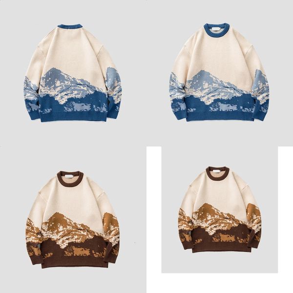 A5Men Hip Hop Pullovers Streetwear Harajuku Sweater Vintage Snow Mountain Knitted Sweater Winter Casual Pullover Knitwear Size 87, Brown
A5Men Hip Hop Pullovers Streetwear Harajuku Sweater Vintage Snow Mountain Knitted Sweater Winter Casual Pullover Knitwear Size 87, Brown