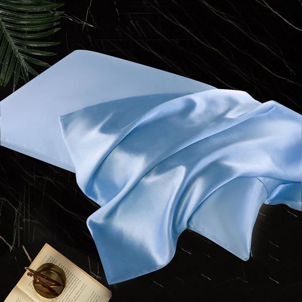 100% Double-sided Pure Silk Pillowcase 16MM 6A Grade Natural Mulberry Silk Pillow Case with Hidden Zipper Good for Skin Sleep 250409