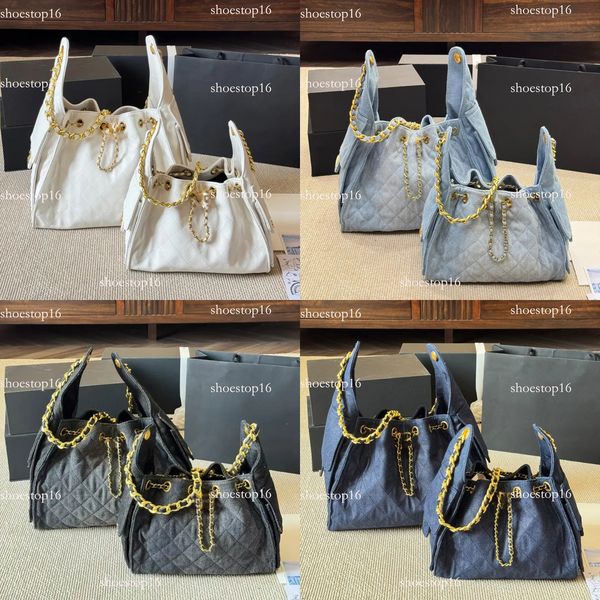 A1010 2025 High quality Blue Denim channelibags Luxury Designer Hobo Bucket Bag for Women Adjustable Drawstring Chain Strap Crossbody Purse with Two Side Pockets, 17 color
A1010 2025 High quality Blue Denim channelibags Luxury Designer Hobo Bucket Bag for Women Adjustable Drawstring Chain Strap Crossbody Purse with Two Side Pockets, 17 color