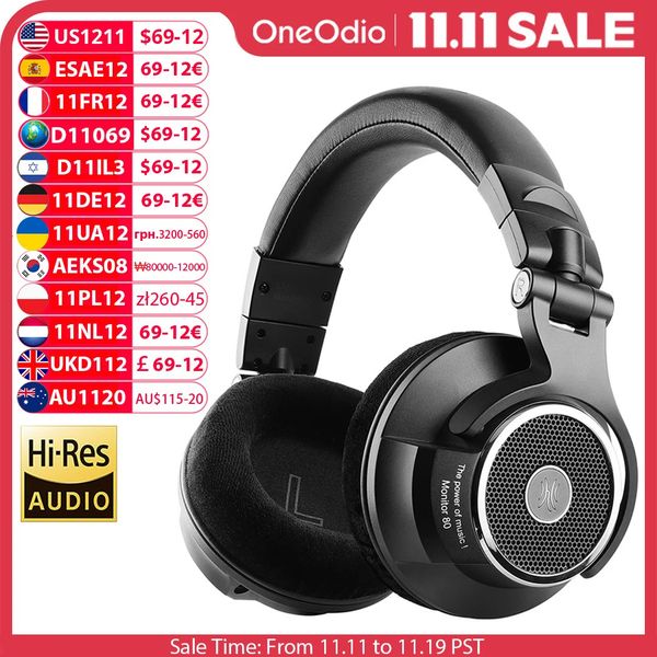 Oneodio Monitor 80 Open Back Headphones Wired Over Ear 250 Audiophile HiFi Headphones Hi-Res Audio Professional Studio Headset 251114