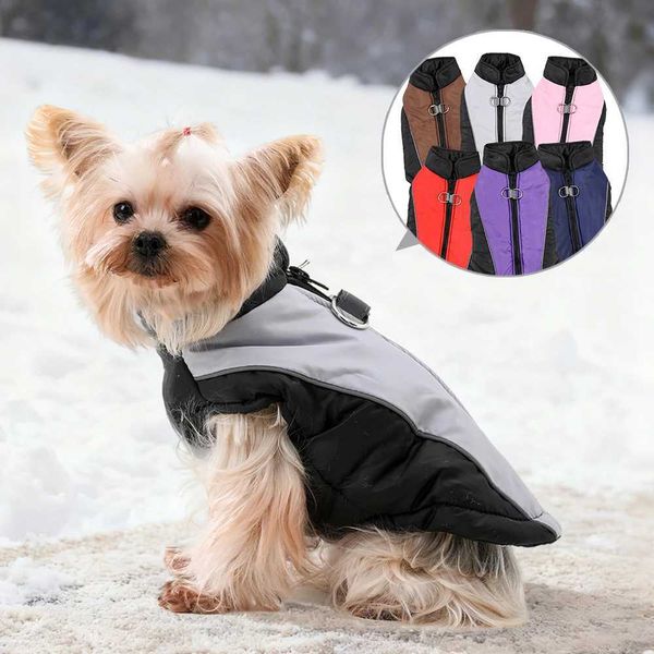 Reflective Pet Costume Cozy Winter Puppy Clothes Waterproof Zipper Vest Coat With D-Ring For Small Dogs Cats Chihuahua OutfitsM251119