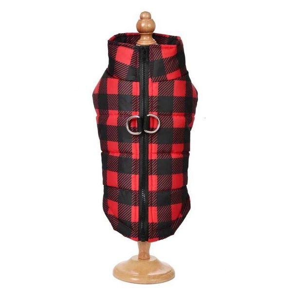 Winter Warm Dog Clothes for Small Dogs Puppy Coat Cats Jacket with Zipper Waterproof Yorkie Pug Costume Plaid Print Pet ApparelM251119