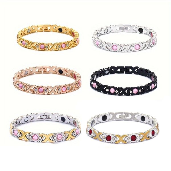 Best - selling Women's Preppy Style European and American Fashion Detachable Energy Magnet Chain Bracelet Environment - friendly Alloy with Diamonds Adjustable
Best - selling Women's Preppy Style European and American Fashion Detachable Energy Magnet Chain Bracelet Environment - friendly Alloy with Diamonds Adjustable