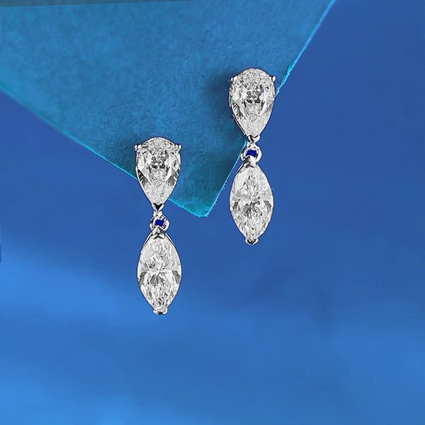Best-selling New 925 Silver Yellow White Diamond Waterdrop Double Stone Ear Studs Unique Simple Fashion Earrings Jewellery
Best-selling New 925 Silver Yellow White Diamond Waterdrop Double Stone Ear Studs Unique Simple Fashion Earrings Jewellery
