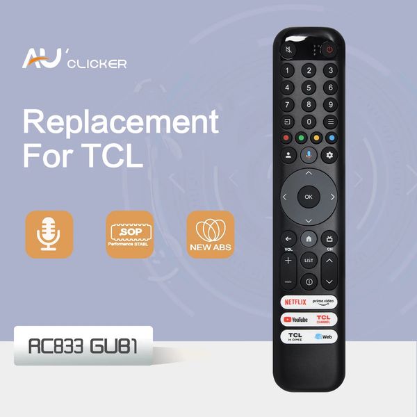RC833 GUB1 Suitable for TCL Voice Remote Control Replacement C645 P745 C745 LC645 C845 65C845 251114