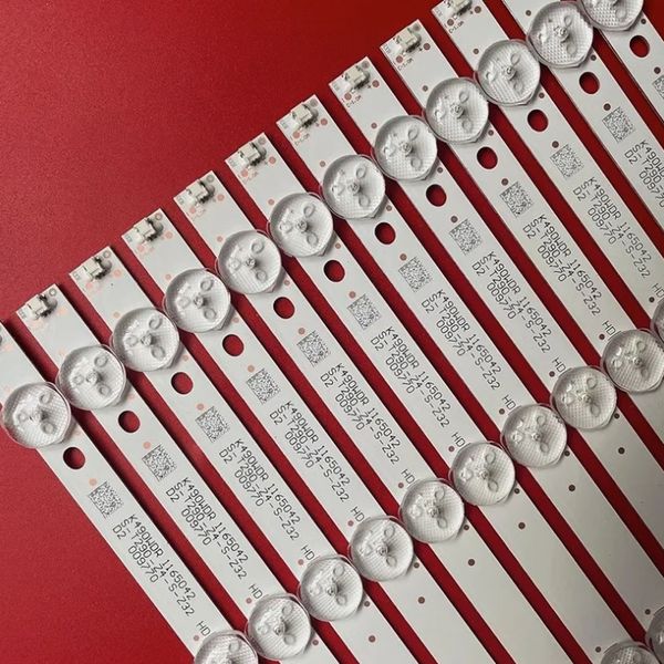 12PCS 7 Lamp for Toshiba 49'' TV 49L621U K490WDR A1 4708-K49WDR-A1212K11 4708-K49WDR-A1213K11 LED Backlight Strip