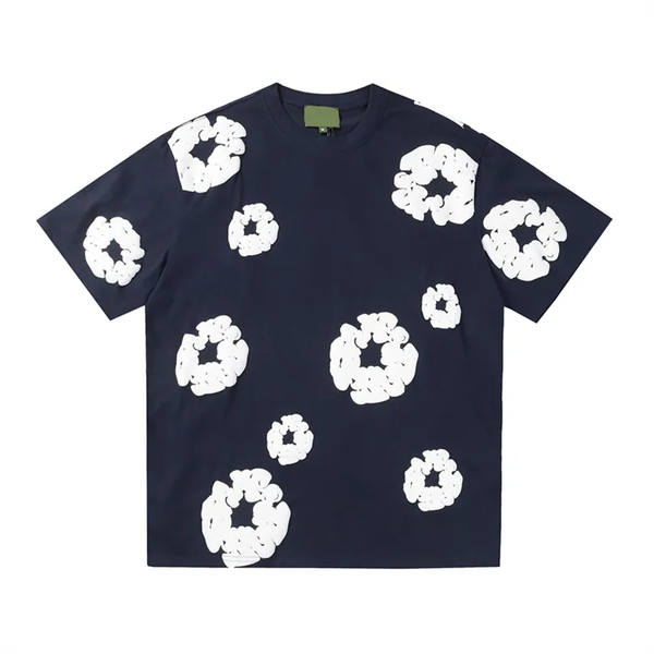 2026 AAA Designer Denim T Shirt Black T Shirt Puff Flowers White Summer T Shirts Grey Short Sleeve Deminlys Tshirts Outdoor Hot Pants Men's Cotton Beach Shorts ec2