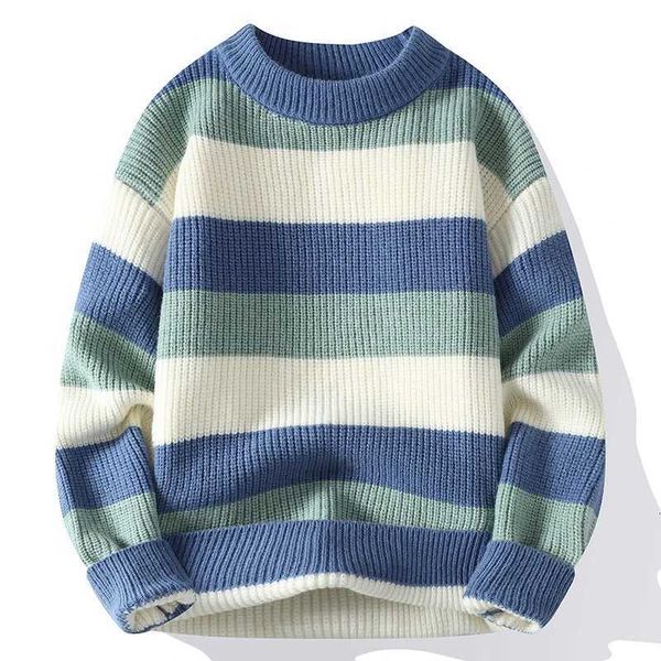 Striped Sweater Men Women Fashion Casual O-Neck Knit Long Sleeve Knitted Sweaters Men Autumn Winter Thick Warm Y2K Knitwear Tops M251121