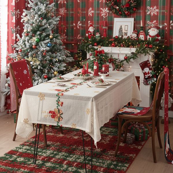 Holiday coffee table decorations, Christmas printed tablecloths, party tablecloths XYP801