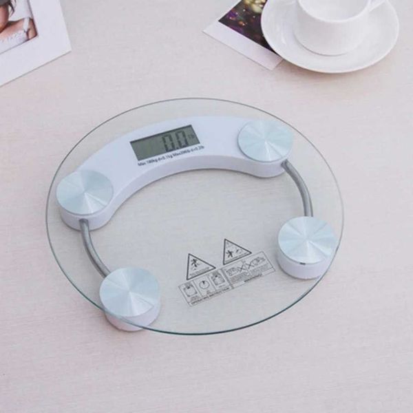 Precision Digital Body Weight Scale 400lb 180kg High-Precision Sensors Tempered Glass Platform LCD Display Easy-to-ReadM251121