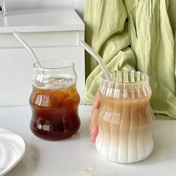 550ml Straws Beer gs Transparent Bubble Tea Aesthetic Cups Strawberry Milk Ju Pit Coffee g Drinkware Cup H251122