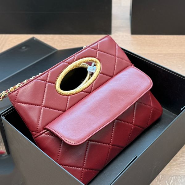 25b Vintage Dinner Bag 25cm Stylish Womens Shoulder Bag Leather Diamond Gold Hardware Metal Luxury Handbag Matelasse Chain Crossbody Bags Dress Makeup Bags Wallte, Burgundy 
25b Vintage Dinner Bag 25cm Stylish Womens Shoulder Bag Leather Diamond Gold Hardware Metal Luxury Handbag Matelasse Chain Crossbody Bags Dress Makeup Bags Wallte, Burgundy