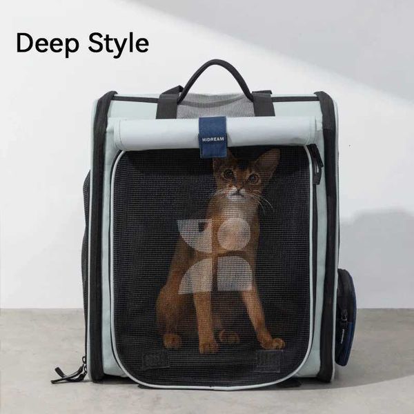 Backpack For Cats Accessory Breathable Oxford Mesh Cloth Pet Tent Carrying Supplies Portable Double Shoulder Cat Carry BagM251122