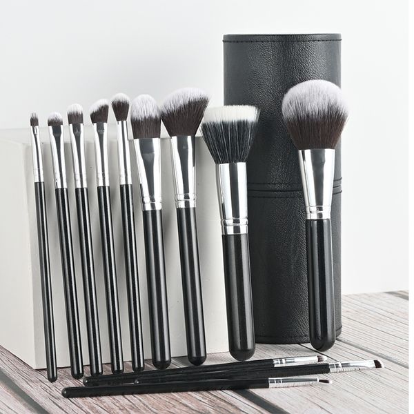 12-Piece Makeup Brush Set Eyeshadow Brush, Concealer Brush, Synthetic Fiber Powder Brush, Blush Brush, Makeup Brushes