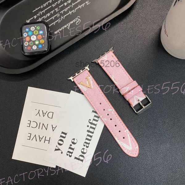 Designer Apple Watch Band Strap For Apple Watch Series 10 8 9 4 5 6 7 SE ultra Bands s10 49mm 38mm 40mm 41mm 44 MM 45mm 42mm 46MM Watchband Fashion Leather
