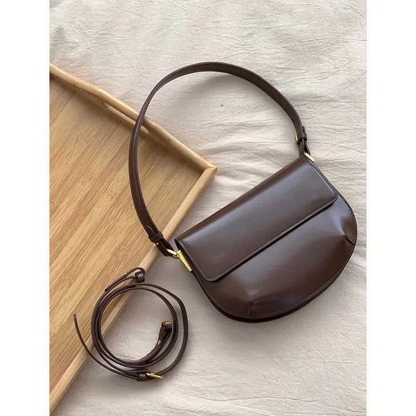 Fashion Saddle Bolsos Unprinted Cross Shoulder Bag 2025 New Minimalist Sac Wome…