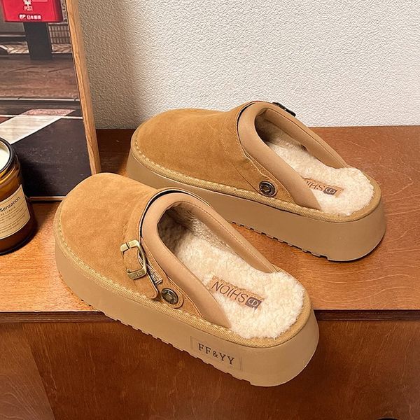 boots designer women's winter Warm New 2025 Women's Snow Boot Clogs Slip-On Plush Lined Slippers for Outdoor Wear Free Shipping