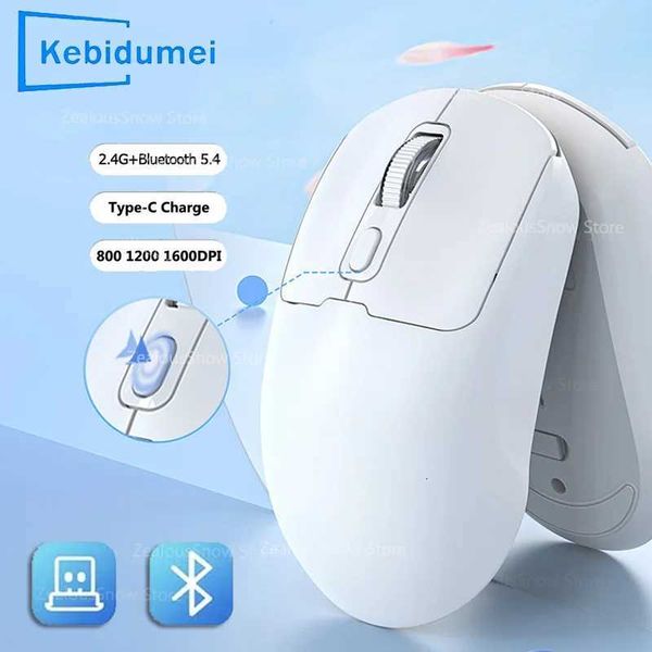 24G Wireless Mouse 54 Silent Mouse Dual Mode 1600DPI Mute Wireless Mouse Portable Rechargeable Mice For Laptop iPadM251124