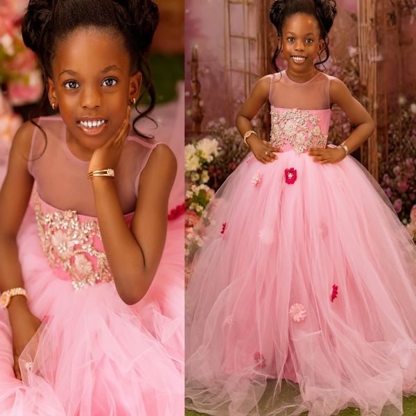 2026 Pink A-line Flower Girl Dresses Applique Crystals Sheer Neck Tulle Flowers Little Girl Christmas Peageant Birthday Christening Tutu Dress Gowns ZJ422, Yellow
2026 Pink A-line Flower Girl Dresses Applique Crystals Sheer Neck Tulle Flowers Little Girl Christmas Peageant Birthday Christening Tutu Dress Gowns ZJ422, Yellow