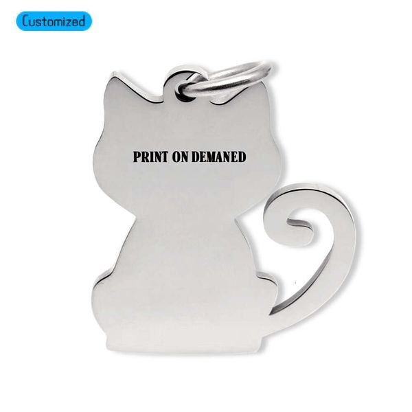 POD Custom Free-shipping Customized Gift Box Packaging for Pet Cat ID Tag Accessories