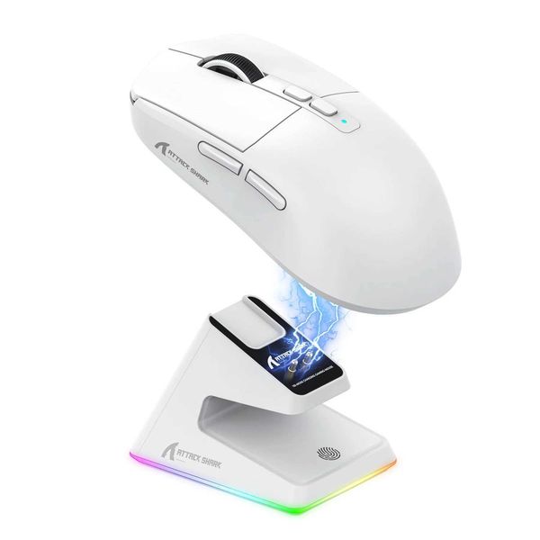 Attack Shark X6 PAW3395 Mouse24 Tri-Mode Connection RGB Touch Magnetic Charging Base Macro Gaming MouseM251124