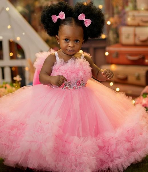 2026 Pink Ball Gown Flower Girl Dresses Pearls Spaghetti Tulle Bow Halter Little Girl Christmas Peageant Birthday Christening Tutu Dress Gowns ZJ424, Burgundy
2026 Pink Ball Gown Flower Girl Dresses Pearls Spaghetti Tulle Bow Halter Little Girl Christmas Peageant Birthday Christening Tutu Dress Gowns ZJ424, Burgundy