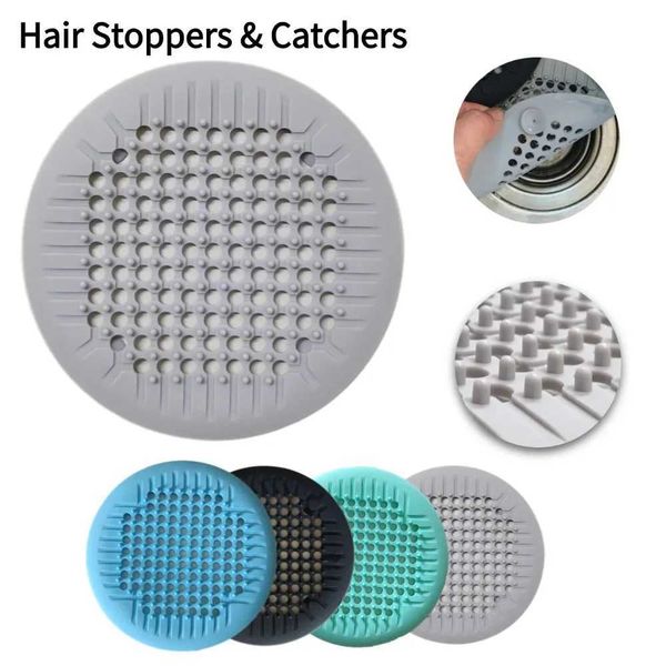 1/2/4pcs shower drain hair care bathtub with suction cup 5.5-inch silicone sink filter set suitable for bathtub X250425