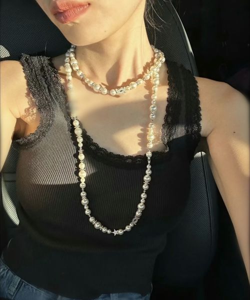 2026 French style Fashion luxury party pearl Pendant long Beaded Necklaces Elegant Designer Diamond Pearl sweater chain for Women - Best gift choice for weddings