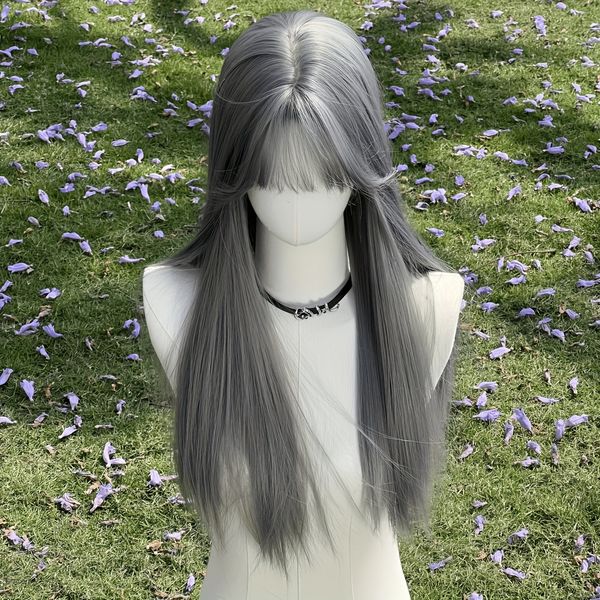 Elastic Rose Net Cap Wig - Silver Grey Synthetic Fiber Straight Long Hairstyle for Cosplay & Parties
Elastic Rose Net Cap Wig - Silver Grey Synthetic Fiber Straight Long Hairstyle for Cosplay & Parties