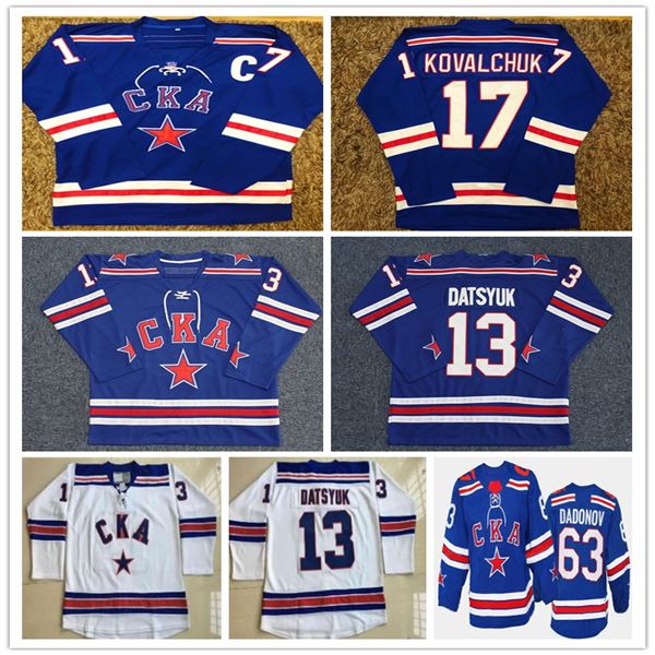 Russia SKA St Petersburg CKA Hockey Jersey 13 Pavel Datsyuk 17 Ilya Kovalchuk 91 Ivan Demidov 25 Mikhail Grigorenko 90 Valentin Zykov 40 Evgeny Ketov Stitched, Men white style
Russia SKA St Petersburg CKA Hockey Jersey 13 Pavel Datsyuk 17 Ilya Kovalchuk 91 Ivan Demidov 25 Mikhail Grigorenko 90 Valentin Zykov 40 Evgeny Ketov Stitched, Men white style