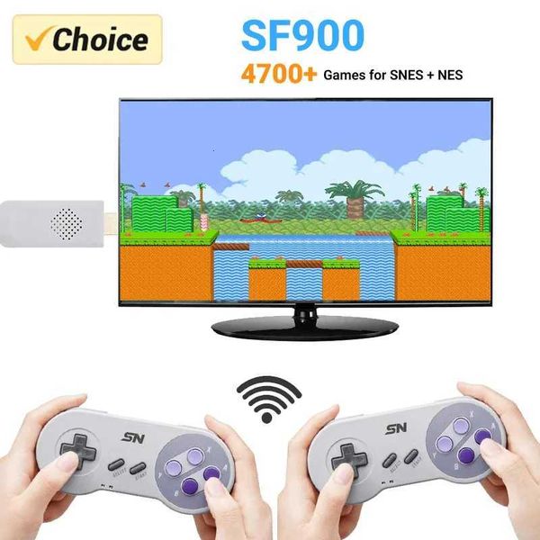 SF900 Consola for super 16 Bit Game Stick 5000 Retro Games HD Video Game Consoles for NES SNES Wireless Controller K251107