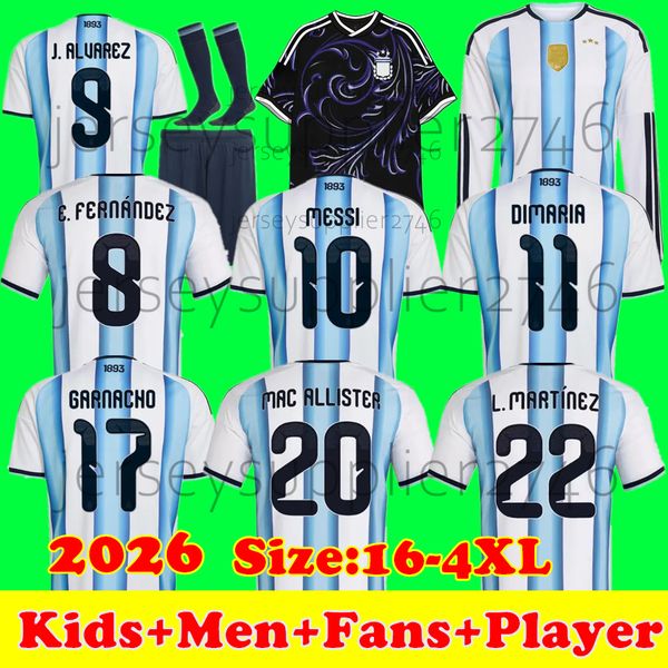 3XL 4XL 2026 World Cup Jersey ArgentinaS MESSIS Soccer Jerseys J.ALVAREZ E.FERNANDEZ DI MARIA Home Away Football Shirts 1998 BATISTUTA 1986 1994 MARADONA Kids Men Kit, Player 3
3XL 4XL 2026 World Cup Jersey ArgentinaS MESSIS Soccer Jerseys J.ALVAREZ E.FERNANDEZ DI MARIA Home Away Football Shirts 1998 BATISTUTA 1986 1994 MARADONA Kids Men Kit, Player 3