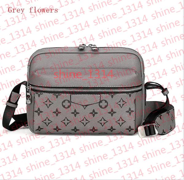 Top Designer bags men 3pcs Trio Leather Black Flowers Messenger Purse Crossbody Bags Shopping Bag Plain Shoulder Handbags Women Wallets purse tote bag, Red