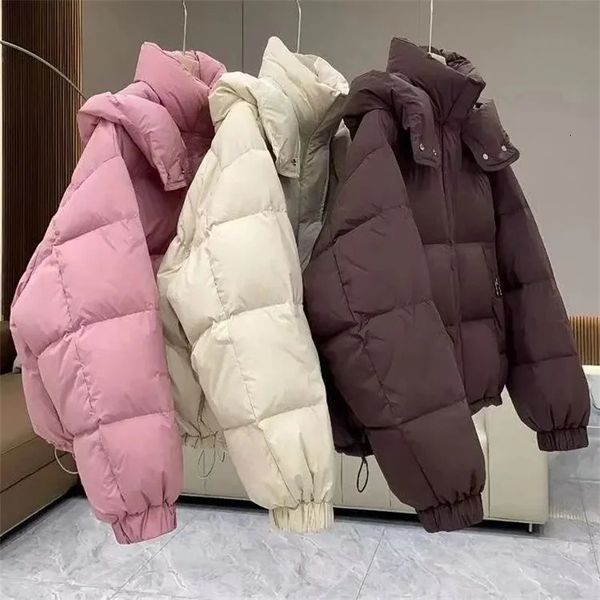 Cotton-Padded Coat Ladies Autumn Winter 2025 Korean Down Jacket Women's Parkas Short Bread Outerwear Hooded Cotton Jackets