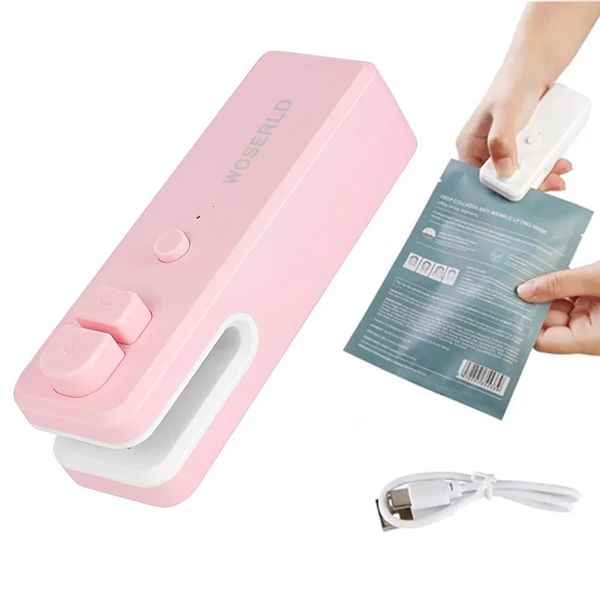 Home Use Rechargeable 2 in1 Bag Sealer Cutter with Magnetic Electric Food Cut and Seal Tool Machine for Tea Chip Bag Heat Reseal 251126BJ
