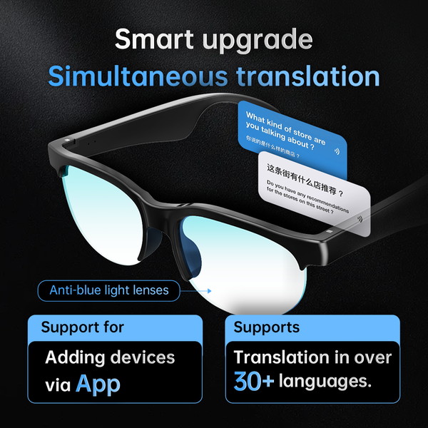 w/DeepSeek MiZEAN AI Smart Glasses Voice Real-Time 30L Translation UV400 Eye Protection, Music/Call Control Lightweight Ergonomic Design & App Sync
w/DeepSeek MiZEAN AI Smart Glasses Voice Real-Time 30L Translation UV400 Eye Protection, Music/Call Control Lightweight Ergonomic Design & App Sync