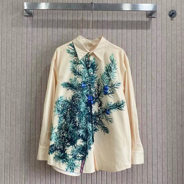 fashion womens highend brand original plant pattern printing design female lapel shirt high quality women luxury silk blouse, Apricot color
fashion womens highend brand original plant pattern printing design female lapel shirt high quality women luxury silk blouse, Apricot color