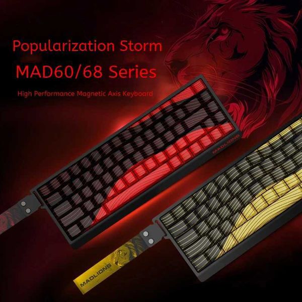 Mad60/68 He Gaming Magnetic Switch Keyboard 61/68 Key Low Latency Full Key Hot Swap Boy Gaming Keyboard Christmas GiftM251128