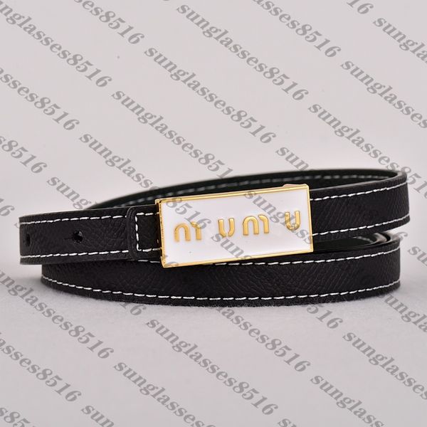 Women's Designer Black Leather Belt
