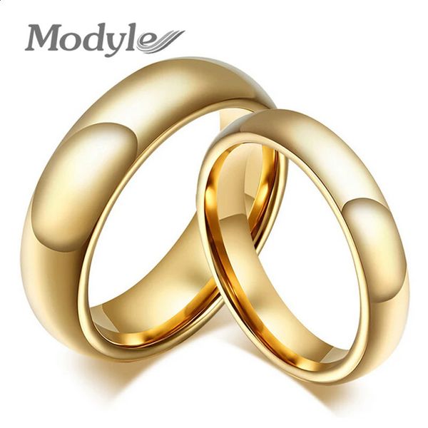 Modyle Tungsten Carbide Wedding Ring Gold 4-6mm