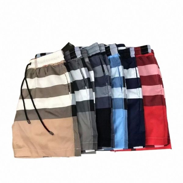 luxury men's and women's Designer plaid striped shorts Summer Fashion Streetwear Quick-drying swimwear Printed board beach Pants Asian size M-3XL J2rf#