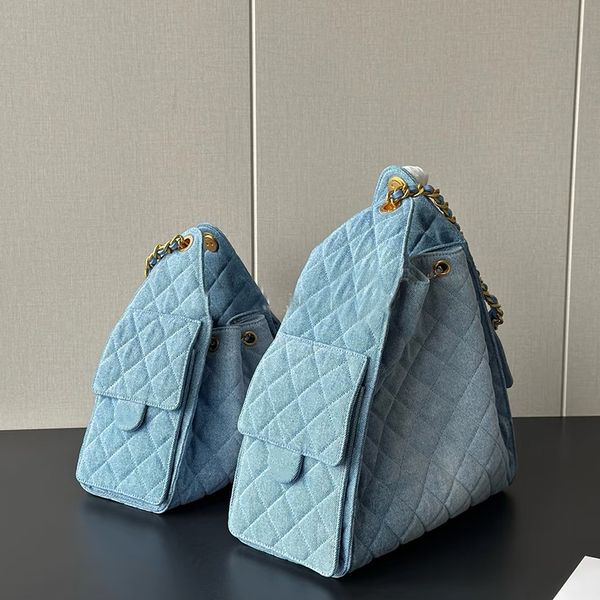 Denim Tote Bag Fashion Womens Shoulder Bags Bucket Bags Checkered Gold Hardware Metal Clasp Matelasse Chain Handbag Crossbody Bag Underarm Sacoche Wallte 26/31cm, Blue 26cm
Denim Tote Bag Fashion Womens Shoulder Bags Bucket Bags Checkered Gold Hardware Metal Clasp Matelasse Chain Handbag Crossbody Bag Underarm Sacoche Wallte 26/31cm, Blue 26cm
