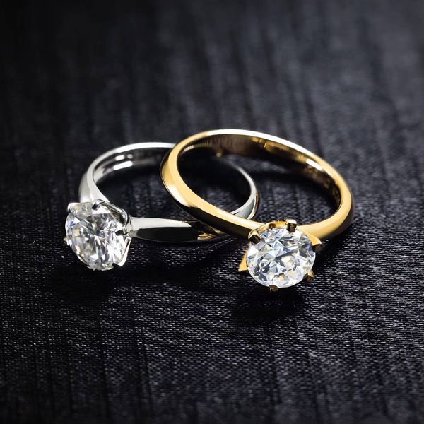 KIBO Jewellery Custom 2ct Moissanite Ring Rose Gold Jewellery 10k 14k 18k Solid Gold Rings